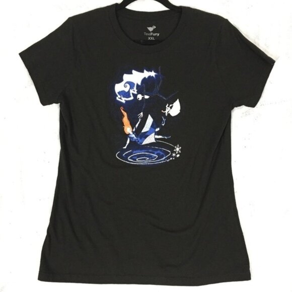 Tee Fury Nightmare Before Christmas Graphic Tee Sz XXL Black Cotton T Shirt - Picture 1 of 7